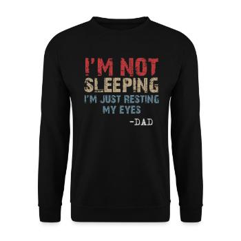 Je ne dors pas, je repose juste mes yeux - Sweat-shirt Unisexe - noir - Devant - Alina (178cm) & Michal (187cm)