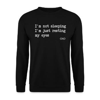 Je ne dors pas, je repose juste mes yeux - Sweat-shirt Unisexe - noir - Devant - Alina (178cm) & Michal (187cm)