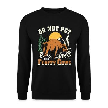 Ne caressez pas les vaches moelleuses - Sweat-shirt Unisexe - noir - Devant - Alina (178cm) & Michal (187cm)
