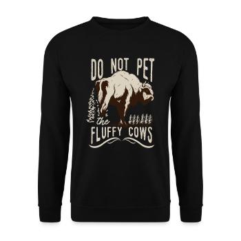 Ne caressez pas les vaches moelleuses - Sweat-shirt Unisexe - noir - Devant - Alina (178cm) & Michal (187cm)