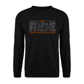 Mountain Bike Your Ride Your Vibe Your Time - Unisex Sweatshirt - black - Front - Alina (178cm) & Michal (187cm)