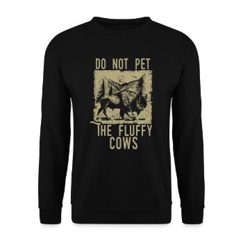 Ne caressez pas les vaches moelleuses - Sweat-shirt Unisexe - noir - Devant - Alina (178cm) & Michal (187cm)