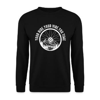 Racing Bike Your Ride Your Vibe Your Time Cool - Unisex Sweatshirt - black - Front - Alina (178cm) & Michal (187cm)