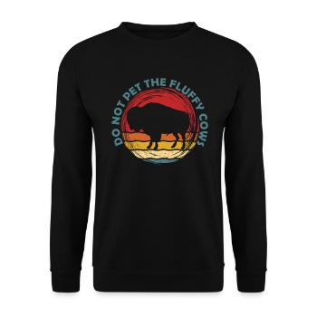 Ne caressez pas les vaches moelleuses - Sweat-shirt Unisexe - noir - Devant - Alina (178cm) & Michal (187cm)