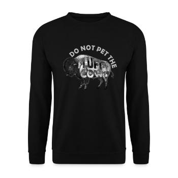 Ne caressez pas les vaches moelleuses - Sweat-shirt Unisexe - noir - Devant - Alina (178cm) & Michal (187cm)