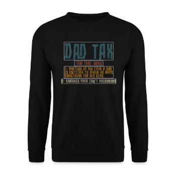 Vintage Dad Tax Definition Men Funny Father’s Day - Sweat-shirt Unisexe - noir - Devant - Alina (178cm) & Michal (187cm)