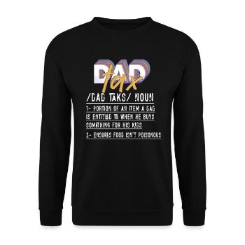 Vintage Dad Tax Definition Men Funny Father’s Day - Sweat-shirt Unisexe - noir - Devant - Alina (178cm) & Michal (187cm)