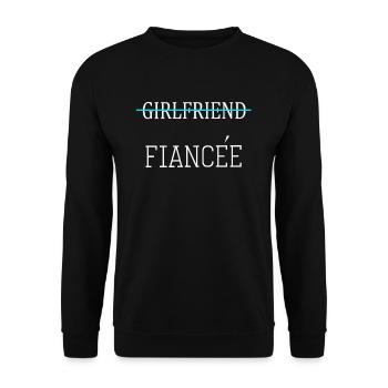 Girlfriend Fiancee Couple Engagement Engaged - Unisex Sweatshirt - black - Front - Alina (178cm) & Michal (187cm)
