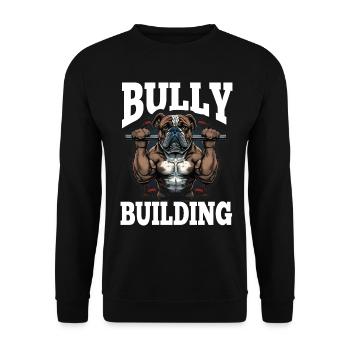 Français Bulldog Frenchie Bodybuilding Dog - Sweat-shirt Unisexe - noir - Devant - Alina (178cm) & Michal (187cm)