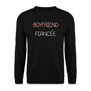 Fiançailles de couple fiancées Hommes Fiancée drôle - Sweat-shirt Unisexe - noir - Devant - Alina (178cm) & Michal (187cm)