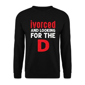 Ivorcé et à la recherche du t-shirt divorcé D - Sweat-shirt Unisexe - noir - Devant - Alina (178cm) & Michal (187cm)