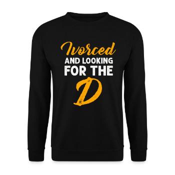Ivorcé et à la recherche du t-shirt divorcé D - Sweat-shirt Unisexe - noir - Devant - Alina (178cm) & Michal (187cm)