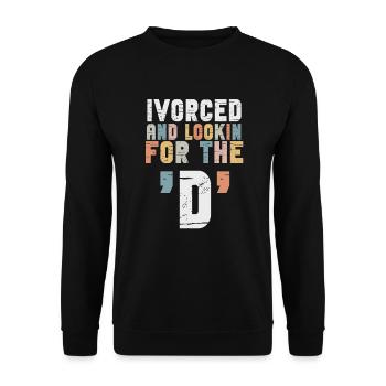Ivorcé et à la recherche du t-shirt divorcé D - Sweat-shirt Unisexe - noir - Devant - Alina (178cm) & Michal (187cm)