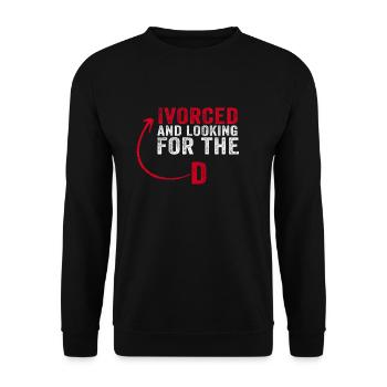 Ivorcé et à la recherche du t-shirt divorcé D - Sweat-shirt Unisexe - noir - Devant - Alina (178cm) & Michal (187cm)