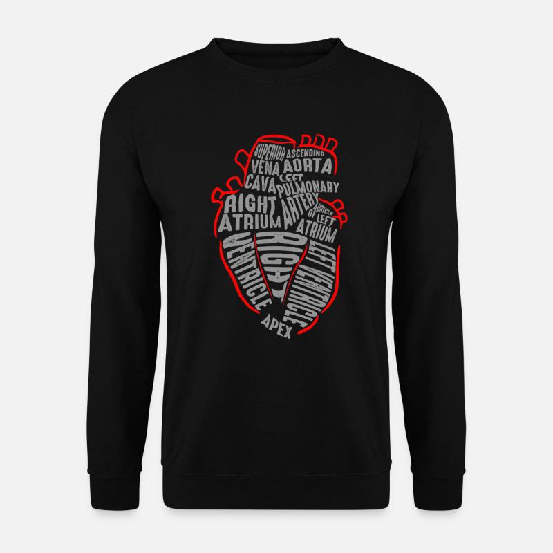 Teile des Herzens - Unisex Pullover - Schwarz