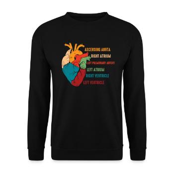 Teile des Herzens - Unisex Pullover - Schwarz - Vorne - Alina (178cm) & Michal (187cm)