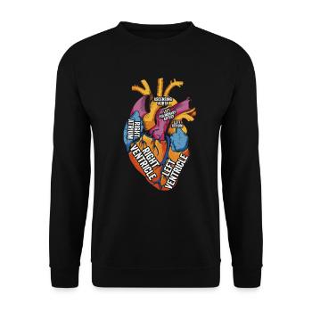 Parts Of Heart - Unisex Sweatshirt - black - Front - Alina (178cm) & Michal (187cm)