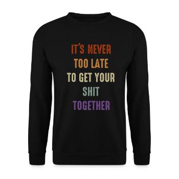 Positive Inspiration Männer Frauen Lustige Motivation - Unisex Pullover - Schwarz - Vorne - Alina (178cm) & Michal (187cm)
