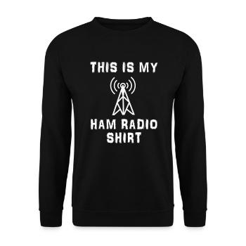 This Is My Ham Radio - Unisex Sweatshirt - black - Front - Alina (178cm) & Michal (187cm)