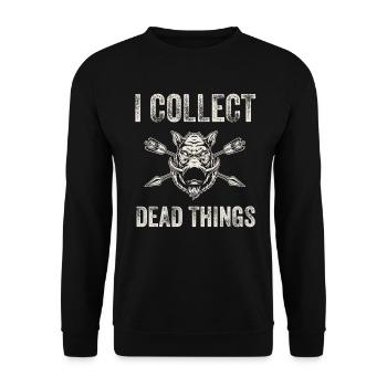 Je collectionne les choses mortes - Sweat-shirt Unisexe - noir - Devant - Alina (178cm) & Michal (187cm)