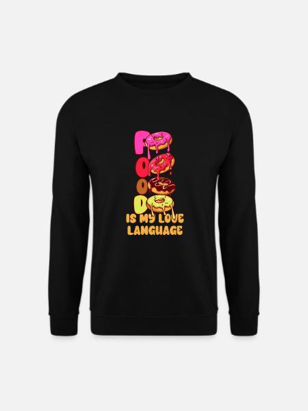 Essen ist meine Liebessprache - Unisex Pullover - Schwarz