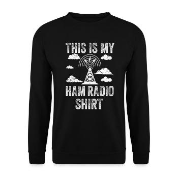 This Is My Ham Radio - Unisex Sweatshirt - black - Front - Alina (178cm) & Michal (187cm)