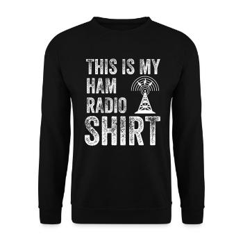 This Is My Ham Radio - Unisex Sweatshirt - black - Front - Alina (178cm) & Michal (187cm)