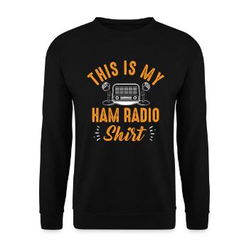 This Is My Ham Radio - Unisex Sweatshirt - black - Front - Alina (178cm) & Michal (187cm)