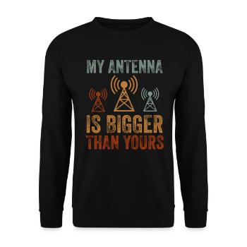 My Antenna Is Bigger Than Yours - Unisex Sweatshirt - black - Front - Alina (178cm) & Michal (187cm)