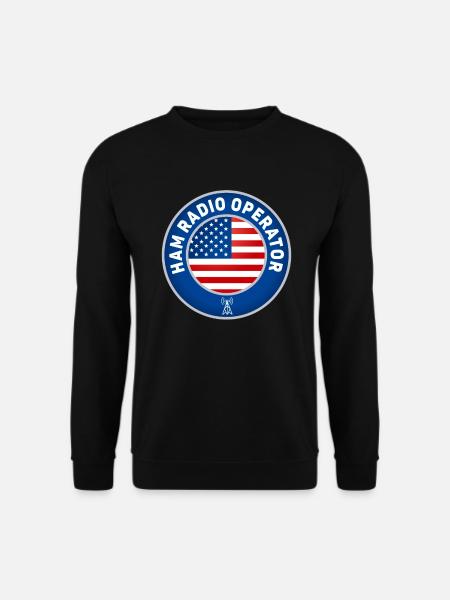 Amateurfunker US-Flagge - Unisex Pullover - Schwarz