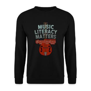 Music Literacy Matters - Unisex Sweatshirt - black - Front - Alina (178cm) & Michal (187cm)
