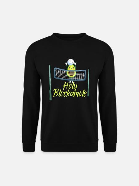 Holy Blockamole Volleyball Avocado - Unisex Sweatshirt - black