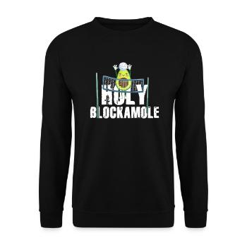 Heilige Blockamole Volleyball Avocado - Unisex Pullover - Schwarz - Vorne - Alina (178cm) & Michal (187cm)
