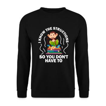 Je connais les structures pour que vous n’ayez pas à le faire - Sweat-shirt Unisexe - noir - Devant - Alina (178cm) & Michal (187cm)