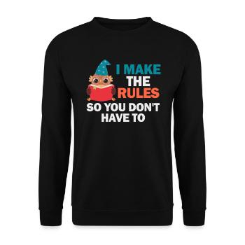 Je fais les règles pour que tu n’aies pas à le faire - Sweat-shirt Unisexe - noir - Devant - Alina (178cm) & Michal (187cm)