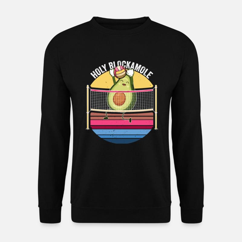 Holy Blockamole Volleyball Avocado - Unisex Sweatshirt - black