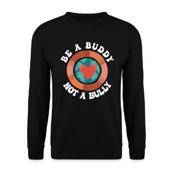 Sei ein Kumpel, kein Mobber Anti-Mobbing - Unisex Pullover - Schwarz - Vorne - Alina (178cm) & Michal (187cm)