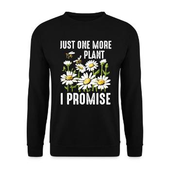 Just One More Plant - Unisex Sweatshirt - black - Front - Alina (178cm) & Michal (187cm)