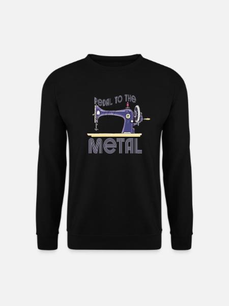 Pedal zur Metallnähmaschine - Unisex Pullover - Schwarz