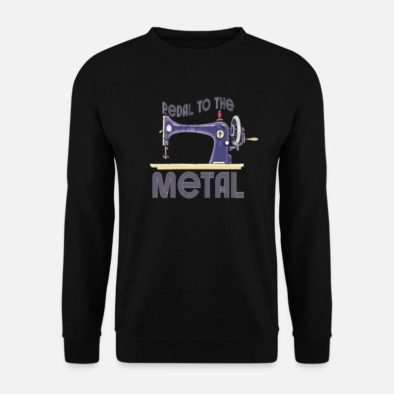 Pedal zur Metallnähmaschine - Unisex Pullover - Schwarz