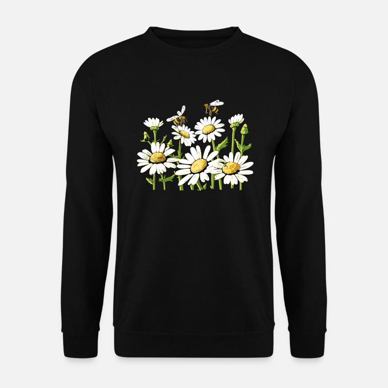 Marguerites Gänseblümchen Sommer Gänseblümchen Blumengarten - Unisex Pullover - Schwarz