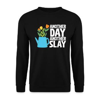 Another Day Another Slay Motivational - Unisex Sweatshirt - black - Front - Alina (178cm) & Michal (187cm)