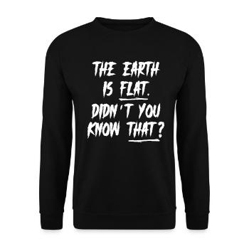 La terre est plate, vous ne le saviez pas ? - Sweat-shirt Unisexe - noir - Devant - Alina (178cm) & Michal (187cm)
