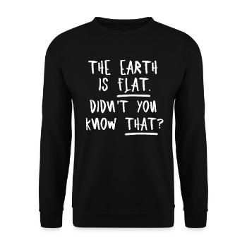 La terre est plate, vous ne le saviez pas ? - Sweat-shirt Unisexe - noir - Devant - Alina (178cm) & Michal (187cm)
