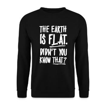 La terre est plate, vous ne le saviez pas ? - Sweat-shirt Unisexe - noir - Devant - Alina (178cm) & Michal (187cm)