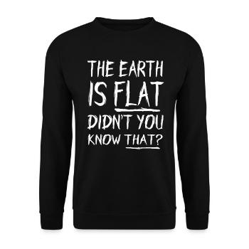 La terre est plate, vous ne le saviez pas ? - Sweat-shirt Unisexe - noir - Devant - Alina (178cm) & Michal (187cm)