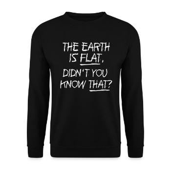La terre est plate, vous ne le saviez pas ? - Sweat-shirt Unisexe - noir - Devant - Alina (178cm) & Michal (187cm)