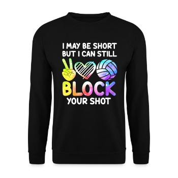 Je peux bloquer votre tir Volleyball de plage - Sweat-shirt Unisexe - noir - Devant - Alina (178cm) & Michal (187cm)
