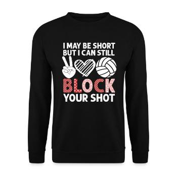 Je peux bloquer votre tir Volleyball de plage - Sweat-shirt Unisexe - noir - Devant - Alina (178cm) & Michal (187cm)
