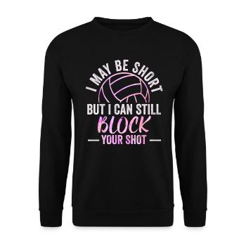 Je peux bloquer votre tir Volleyball de plage - Sweat-shirt Unisexe - noir - Devant - Alina (178cm) & Michal (187cm)